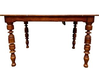 Bar Height Table With Solid Legs And One Leaf