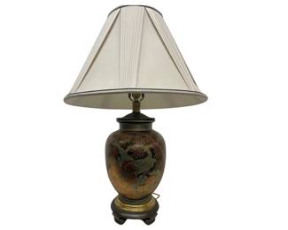 Antique Japanese-Style Ornate Lamp