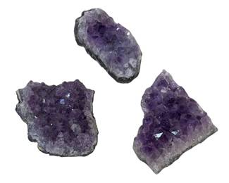 Lot Of 3 Amethyst Crystals