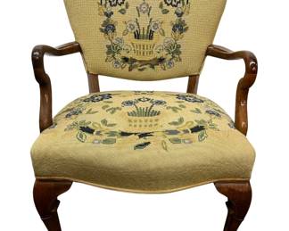 Needlepoint Armchair S/h 17"