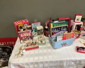 Christmas books, Christmas crafts, games