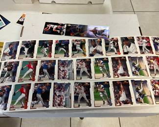 Baseball cards, uncut
