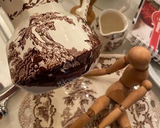 Mason Brown Ironstone platter and 2 creamers, made in England
