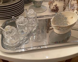 Manning Brown stainless steel serving tray