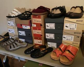 Ladies Shoes, size 7 and 7.5 by Keen, Born, Ecco and Haflinger