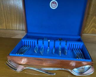 WM Rogers Silver Plated Flatware In Box
