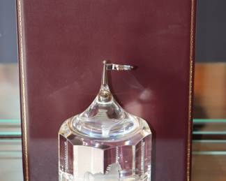 Steuben Art Glass Carousel Horses Sculpture 