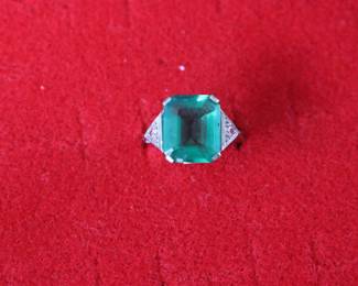 14Kt White Gold & Emerald