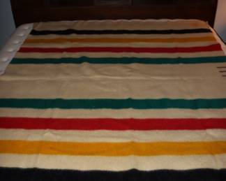 1920s Pendleton Glacier Park 4 Point Wool Blanket Hudson Bay Type VTG  68"x 84"