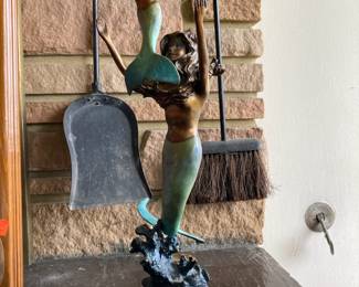 Bronze Sculpture of Mermaid and Daughter