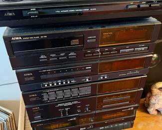 Aiwa Turntable - PX-E770, Aiwa Compact Disc Player - DX-700, Aiwa Stereo Cassette Receiver Surround System - CX-79OU
