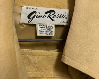 Gino Rossi Tan Suede Leather Jacket and Skirt
