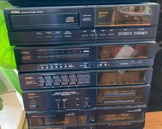 Aiwa Turntable - PX-E770, Aiwa Compact Disc Player - DX-700, Aiwa Stereo Cassette Receiver Surround System - CX-79OU
