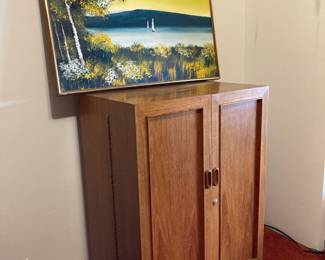 Danish Modern Teak Collapsible “Magic Box” Home Office Secretary Desk