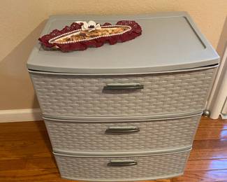 3 Drawer Gray Storage Cabinet