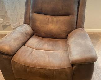 Brown Microfiber Recliner Chair