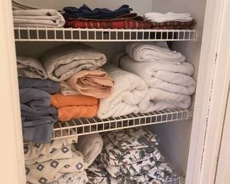 Assortment of Sheets, Towels,  Blankets