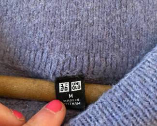 Uniqlo Purple High Neck Sweater - Size Medium