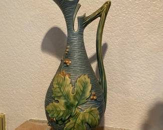 Roseville Pottery Pitcher with Bushberry Pattern