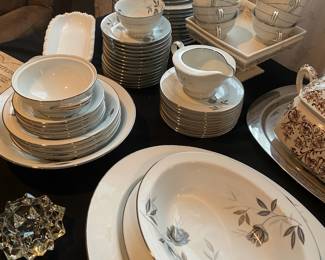 Noritake Dinnerware Set with Rosamor Pattern