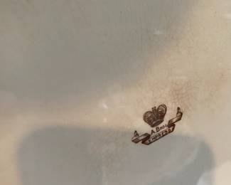 Ashworth Brothers Brown Transferware Casserole Tureen with Empress Pattern