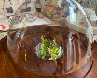 4 Green Blown Glass Kangaroo Figurines