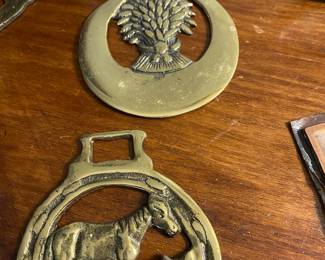 Assortment of Brass Horse Decorations/Saddle Medallion Harness Tacks