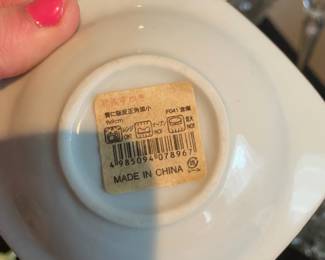 Blue/White Floral Square Dish 