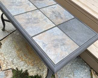 Slate Top Outdoor Patio Table