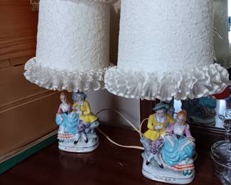 Pr figural lamps 