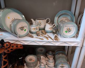Vintage, blue wheat china.