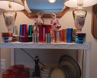 Vintage aluminum glasses and pitchers
