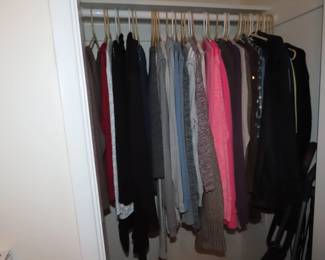 Ladies clothing sizes small and medium.