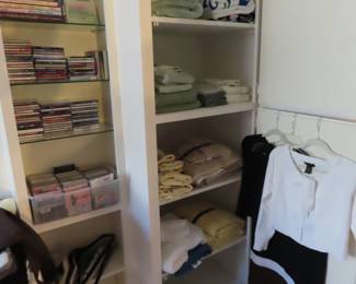 CDs, cassettes, towels.