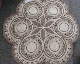 Large Weaved Straw Table/Floor Mat, Handmade in The People's Republic of China