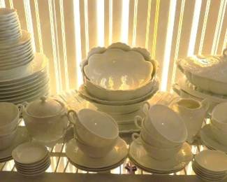 Vintage Haviland France White China Set, 85 Piece, Service for 12