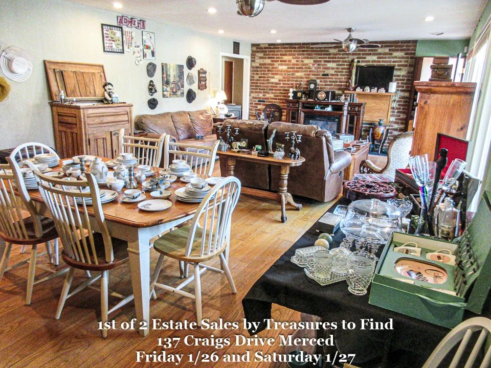1st of 2 Estate Sales in Merced by Treasures... starts on 1/26/2024