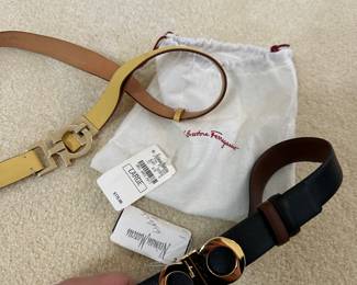 Salvatore Ferragamo belts NWT