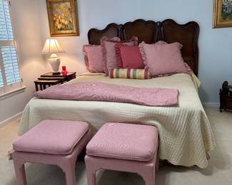 King size French provincial style bed