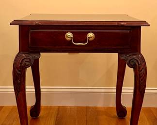 Side Table with Claw on Ball Feet and Cabriole Legs