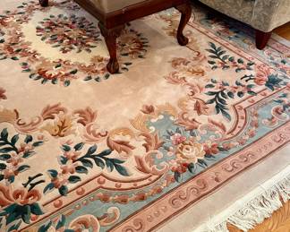 Wool Aubusson Carpet - 8' x 11' 