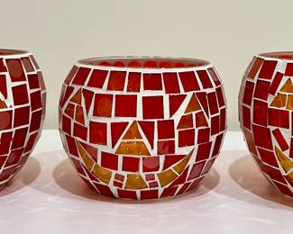 (12) Pumpkin Tea Light Holders