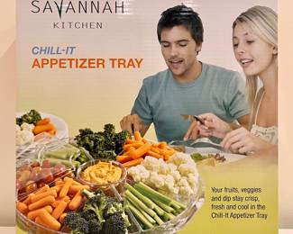(2) Savannah Kitchen Chill-It Appetizer Trays