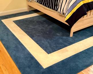 Bound Area Rug (navy & cream)