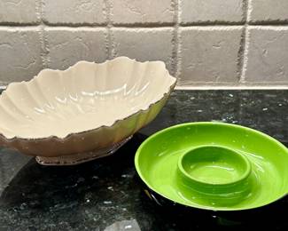 Lenox Serving Bowl & Crate & Barrel Margarita Salter