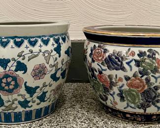 (2) Asian Inspired Planters