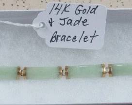 14K Gold & Jade Bracelet