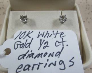 10K Diamond Earrings