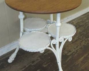 Oak Top Plant Stand Table