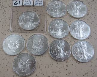 UNC. 2013 Silver Eagles